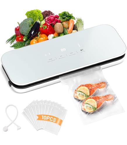 Machine à Emballer Sous Vide Portable 5 En 1 - Pour Aliments Secs/humides, 30 Sachets Inclus, Puissance élevée, Compacte