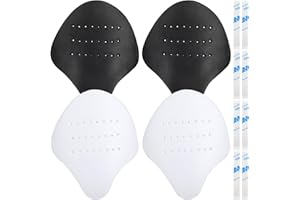 Piriuuo 2 Pairs Shoe Creases Protector, Shoe Toe Protectors Crease Protectors for Sneakers Soft Shoes Trees for Sports Shoes Inserts for Men and Women (Black & White)