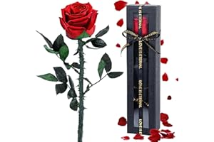 Zeihoo Rosa Eterna Regalos para Mama, Día de la Madre Regalo, Flores Preservadas Regalo Mama, Rosa Natural Preservada con Tallo, Flores Regalo, para Mamá, Mujeres, Ella, Esposa, su Novia