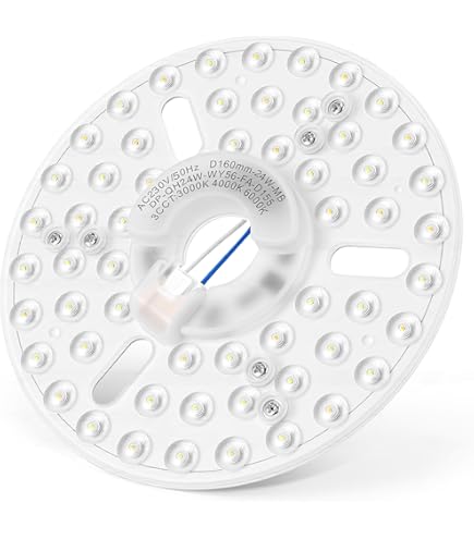 INNOVATE LED Umrüstsatz Deckenleuchte [LED Modul 230V 230mm 3000K Deckenlampe Warmweiß 24W] Platine ersetzt 4x60W Halogen Leuchtmittel I Platine mit Magnethalterung I Retrofit Leuchtmittel