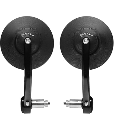 Lenkerendenspiegel 102mm HIGHSIDER Montana-Blast Evo Lenkerendenspiegel - Schwarz, E-geprüft Motorrad Spiegel
