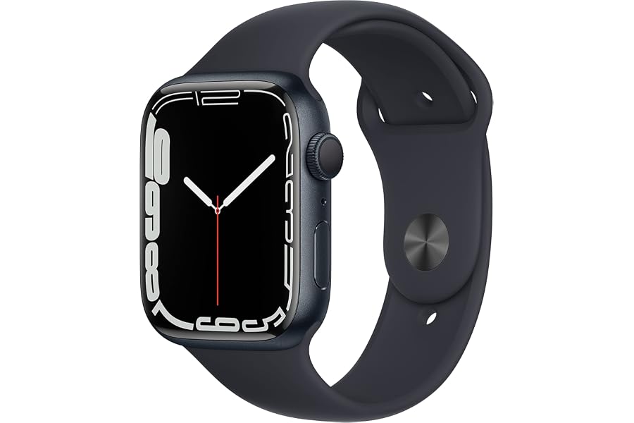 Apple Watch Series 7 (GPS, 45MM) Aluminiumgehäuse Mitternachts mit Mitternachts Sportarmband (Generalüberholt)