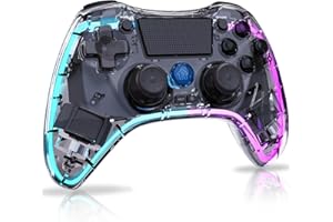 Laazii Manette pour PS4, Contrôleur sans Fil Manette PS4 avec Gyroscope à 6 Axes/Pavé Tactile/Double Vibration, Fonctions Audio & 800mAh Batterie, Game Accessoire Joystick pour PS4/Pro/Slim/PC