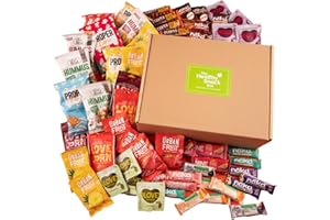 The Healthy Snack Box, Vegan And Gluten Free Snacks Gift Hamper For The Whole Family Or Office, 45 Snacks Bundle