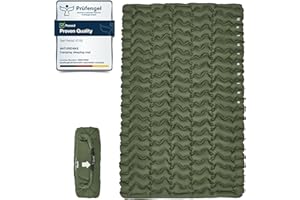 Naturehike Materassino gonfiabile ultraleggero, leggero, singolo, per esterni, compatto e resistente all'umidità, per backpacking, campeggio, livello di ingresso (Verde militare - Doppio)
