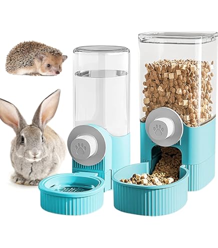 Set 3 Abbeveratoi Per Conigli Da 1000 Ml, Con Beccuccio In Acciaio E Gancio A Molla, Per Gabbie, Per Roditori E Piccoli Animali