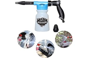 BLITZ CLEAN Hose Pipe Carwash Snow Cannon Foam Blaster Nozzle Gun for Car, Truck, Boat & More - 5 Presure Settings, Just Spray & Rinse, No Residue or Film, No Need for a Pressure/Jet Wash (Blue)