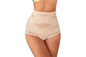 Auffortria Shapewear Damen Bauchweg Unterhose Hohe Taille Miederhose Miederslips Figurformende Bodywäsche Bauchkontrolle Miederpant Body Shaper