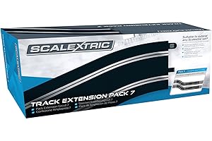 Scalextric C8556 rozszerzenie toru 7 – 4 x 350 mm prostownice, 4 x promień 3 krzywe 22,5° akcesoria do ścieżek