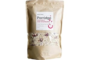 Bowlpros, Porridge Cocco e Lamponi, Fiocchi di Avena Senza Zucchero, Vegan, Confezione da 750g