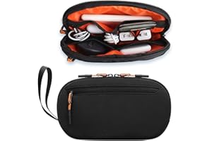 Teskyer Borsa Organizer Cavi - Portatile, Impermeabile, Design Compatto, 23 x 13 x 5 cm, Nero