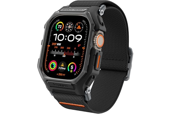 Spigen Lite Fit Pro Skal med Band för Apple Watch Ultra 4/3/2/1 49mm | Slitstarkt unibody-fodral av TPU med lätt tygband, för hållbart vardagsskydd och komfort, för 2026–2022-modeller - Mattsvart