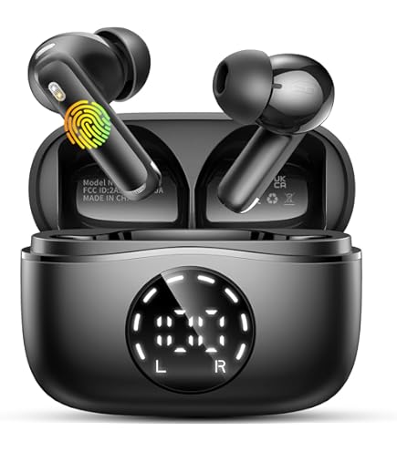 Cuffie Bluetooth 5.4 Con 4 MIC ENC, 40 Ore Di Riproduzione E IP7 Impermeabili – Suono HiFi Stereo Per IOS E Android