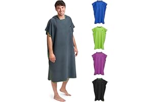‎FIT-FLIP Fit-Flip Strandponcho für Surfer - Poncho Handtuch schnelltrocknend - Surf Poncho Mikrofaser - Umkleidehilfe Strand - Surfponchos Ultraleicht - Badeponcho für Erwachsene