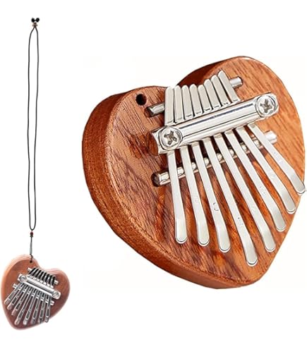 Everjoys Kalimba duimpiano met 17 toetsen, draagbare Mbira-vingerpiano met beschermhoes, snel te leren liedboek, stemhamer, alles-in-één set (17 toetsen, mahonie
