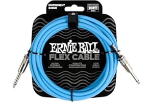Ernie Ball Flex Instrument Cable Straight/Straight 10ft - Blue