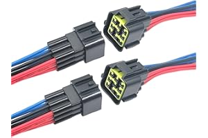 WINWILL Set di 2 connettori elettrici impermeabili a 9 poli con cavi da 16 AWG (spina e femmina) per auto, camion, moto e applicazioni marine