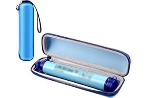ALKOO Carry Travel Case Cover for Lifestraw Steel Personal Water Fliter Sewage Purification, Hiking/Backpacking/Camping Equipment Protective Bag with Hand Strap & Carabiner- Box Only