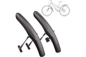 Kadacha Ensemble de Garde-Boue pour vélo – Démontage Rapide Universel – Protection Anti-éclaboussures en Plastique Haute Performance pour vélos de 24 à 29 Pouces