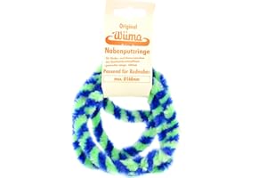 Nabenputzringe WÜMA blau/neon SET (vorne & hinten) für SIMSON-Nabe 168mm, 560mm lang