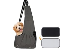 XOCOME Hundetragetasche Haustier Verstellbare Umhängetasche Transporttasche für Haustiere,Atmungsaktive Transporttasche für Katzen und HundeGeeignet für Haustiere innerhalb von 5.5 kg ，grau (L)