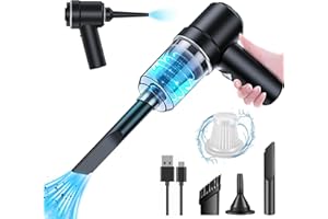 Sverluus Aspirateur à Main,8000 Pa 2 in 1 Mini Aspirateur Voiture Puissant sans Fil Aspirateur Portable USB Rechargeable pour Poils d'animaux, Voiture, Maison