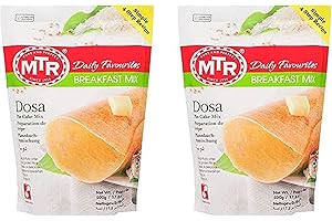 ONE STOP DEALERS MTR Instant Ready Mix Various Flavours - Traditional South Indian Breakfast – Tasty and Healthy - Easy to Prepare Snacks - Ready Mix Dosa 500g (Pack of 2)