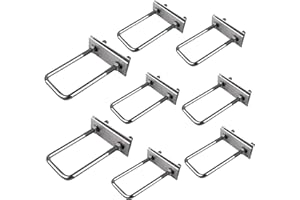 OBQCARE 8 Pezzi Bulloni M8, U Bolt Acciaio Inox, Staffe a U, Bulloni U Quadrati, per Giardino, Cortile, Fissazione della Conduttura, RV, Fissazione Solare