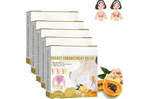 VOKKRV Breast Enhancement Patch - Ginger Breast Patch, Natural Nourishing And Exquisite Patch For Women’S Breast Care, Elastic Muscle Collagen Breast Enhancing Lifting And Firming Mask 10pcs/Box (5 Box)