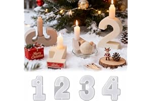 TAECHALINGO 4 Stück Silikonform Zahlen Advent,Silikonformen Gießformen Kerzenhalter,Silikonform Adventszahlen 3D,Adventszahlen Gießform,1-4 Zahlen Form DIY,Kerzenformen Zum Gießen,für Kerzenständer Tablett