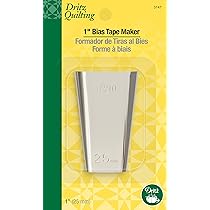 Kit Bias Tape Maker Per Cucito - 4 Nastri Sbieco E Accessori