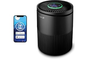 Clean Air Optima - Purificateur d’air HEPA UV et ioniseur intelligent CA-503T Compact Smart - Convient aux pièces jusqu'à 30 m² / 75 m³ - Filtre TRUE HEPA (H13) - Filtre à charbon actif – Ioniseur