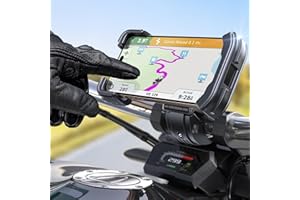 andobil Motorrad Handyhalterung Diebstahlschutz [ Anti-Vibration ] Handyhalterung Fahrrad [ 1S Schnellspanner ] Robuste Handyhalter Motorrad für iPhone 16/15/14/13/12/11 Pro Max Samsung S24 Ultra