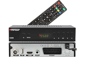 RED OPTICUM Opticum C200 Full HD Kabel Receiver mit PVR Aufnahmefunktion, DVB-C Receiver für Kabelfernsehen mit HDMI SCART USB Kabelanschluss für Radio und Fernsehen