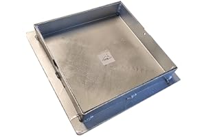 UTILFER Chiusino Sigillo Porta Pavimento Coperchio Botola A Scomparsa Zincato, PESANTE 20/10, CM 30 x 30 x CM 5