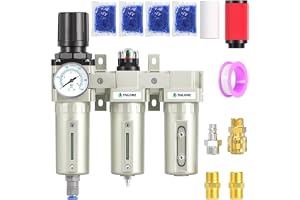 TAILONZ PNEUMATIC 0-1,6MPA 1/2 tum BSP industriellt trestegs lufttorkningssystem, partikelfilter, koalescensfilter, torkmedel och luftregulator (automatisk avlopp)