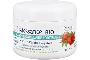 Natessance Masque Capillaire fortifiant ricin Bio kératine végétale 200ml