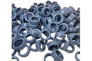 ZEZEFUFU Lot de 50 mini pneus en caoutchouc 1/32 de diamètre 20 mm