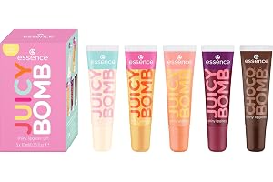 essence JUICY BOMB shiny lipgloss set sweet treats edition, Nr. 04, naturlig, Glänsande (1pcs)