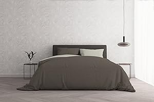 MB HOME ITALY Italian Bed Linen Zestaw pościeli do łóżek dwuosobowych, 250 x 200 cm 250 x 200 cm Marrone/Panna