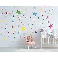 Adesivo murale 50 stelle per la camera dei bambini - set di adesivi murali - colori pastello, cielo stellato per bambini da a
