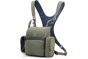 MOXULE Bino - Custodia per binocolo Hanress con custodia per telemetro e parapioggia per caccia, escursionismo, bird watching