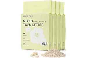 FUKUMARU Tofu Arena para Gatos con Cassava 10.8KG. Ultra aglutinante Antiadherente, sin Polvo, Fragancia Natural de Gardenia, Control de olores, se Puede desechar en el Inodoro, residuos mínimos.