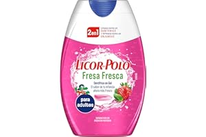 Licor del Polo - Pasta de dientes 2 en 1 - Junior +6 años Sabor Fresa - Protección completa contra las caries, sarro, placa y problemas de encías - 1 ud de 75ml