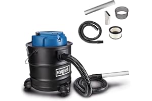 Scheppach Aschesauger AVC20 Kaminsauger Grillsauger mit Filterreinigungsfunktion | 150cm feuerfester Schlauch | 20L Behältervolumen | 1200W Leistung | Absaugleistung 20 kPa | inkl. Rund -& Flachdüse
