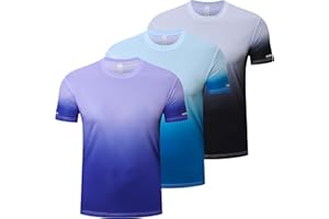 Gaiatiger 1 or 3 Pack Men's T-Shirt Quick Dry Short Sleeve Workout Running Tops for Men Breathable Gym Athletic Tee Shirts