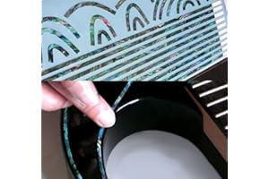 INLAYSTICKERS Binding Stickers Decals for Guitar Bass Body, Neck & Headstock - 3mm - Abalone Blue,BI-3AB