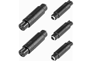 SinLoon 5PCS Aviation Plug to DC5521 Adapter, GX12 3 Pin Female to DC5521 Female Converter Adapter