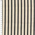 100% Cotton Canvas Fabric John Louden 8mm Ticking Stripes Woven Curtain Upholstery Black (Sold Per Half Metre)
