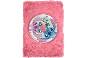 Kids Licensing - Libreta Peluche A5 con Rayas para Escribir - Cuaderno Infantil Suave de Stitch para Niñas y Niños, Ideal para Regalar